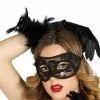 Antifaz Negro De Encaje -Complementos Ventas antifaz negro de encaje