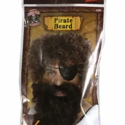Barba De Pirata Marrón -Complementos Ventas barba de pirata marron 1