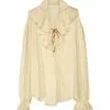 Camisa Beige De Pirata Para Mujer