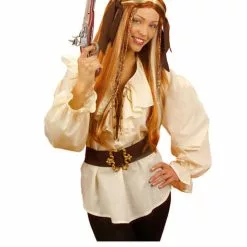 Camisa Beige De Pirata Para Mujer -Complementos Ventas camisa beige de pirata para mujer 2