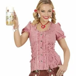 Camisa De Oktoberfest A Cuadros Para Mujer