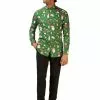 Camisa Navideña Verde "Santaboss" - Opposuits