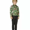 Camisa Navideña Verde "Santaboss" Para Niño - Opposuits -Complementos Ventas camisa de papa noel opposuits para nino