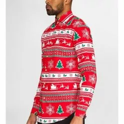Camisa Navideña Roja "Wonderland" - Opposuits -Complementos Ventas camisa wonderland opposuits para hombre 2