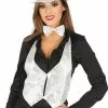Chaleco De Lentejuelas Plateado Para Mujer