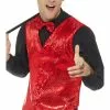 Chaleco De Lentejuelas Rojo Para Hombre -Complementos Ventas chaleco de lentejuelas rojo para hombre