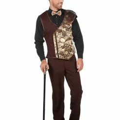 Chaleco De Steampunk Dorado Para Hombre