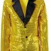Chaqueta Años 70 Dorada De Lentejuelas Para Hombre -Complementos Ventas chaqueta anos 70 dorada de lentejuelas para hombre