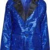 Chaqueta Azul De Lentejuelas Años 70 Talla Grande -Complementos Ventas chaqueta azul de lentejuelas anos 70 talla grande