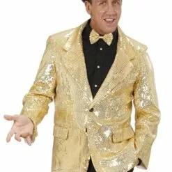 Chaqueta Dorada De Lentejuelas Deluxe Para Hombre
