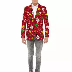 Chaqueta Navideña Roja Con Luces - Opposuits