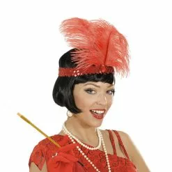 Cinta De Pelo Años 20 Roja Para Mujer -Complementos Ventas cinta de pelo anos 20 roja para mujer 2