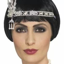 Cinta Para El Pelo De Años 20 Plateada Para Mujer