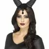 Diadema Con Cuernos Negros Para Mujer -Complementos Ventas diadema con cuernos negros para mujer