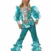 Disfraz De Abba Verde Años 70 Para Niña -Complementos Ventas disfraz de abba verde anos 70 para nina