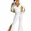 Disfraz De Elvis Blanco Para Mujer -Complementos Ventas disfraz de elvis blanco para mujer