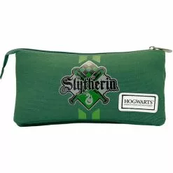 Complementos Ventas -Complementos Ventas estuche con tres compartimentos slytherin escudo harry potter 1
