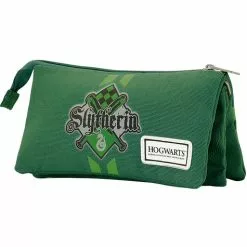 Estuche Con Tres Compartimentos Slytherin Escudo - Harry Potter