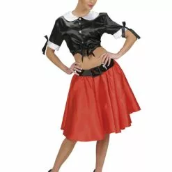 Falda De Satén Roja Con Enaguas Para Mujer -Complementos Ventas falda de saten roja con enaguas para mujer 3