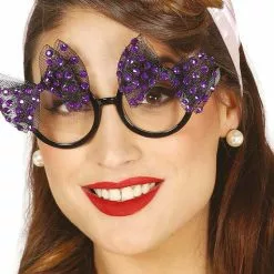 Gafas Con Dos Lazos Morados Para Mujer