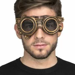 Gafas Steampunk Doradas Para Adulto