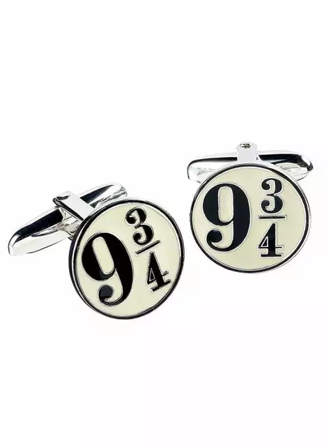 Gemelos De Harry Potter Andén 9 Y 3/4 De Plata Para Hombre 3 Gemelos De Harry Potter Andén 9 Y 3/4 De Plata Para Hombre