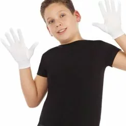 Guantes Blancos De 19 Cm Para Niños