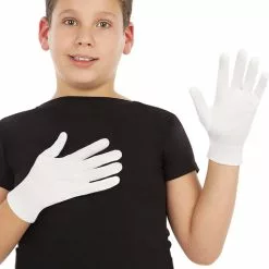 Guantes Blancos De 22 Cm Para Niños