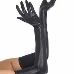 Guantes Negros Efecto Cuero