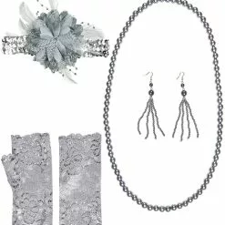 Kit De Accesorios Charlestón Años 20 Para Mujer -Complementos Ventas kit de accesorios charleston anos 20 para mujer 4