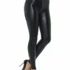 Leggings Negras Metalizadas Para Mujer