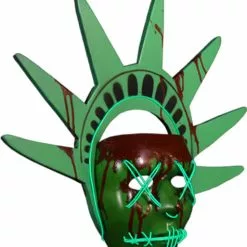Máscara De Estatua De La Libertad La Purga -Complementos Ventas mascara de estatua de la libertad la purga 2