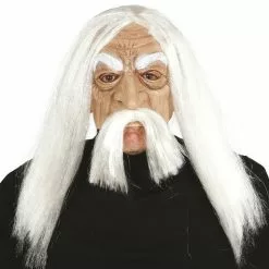 Máscara De Matusalem De PVC Con Pelo Para Adulto