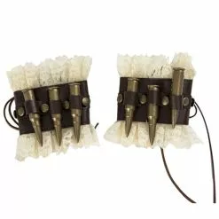Muñequeras Steampunk Con Balas Para Adulto