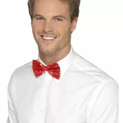 Pajarita Roja De Lentejuelas