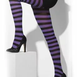 Pantys De Rayas Negras Y Moradas -Complementos Ventas pantys de rayas negras y moradas 2