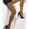 Pantys De Rayas Negras Y Naranjas