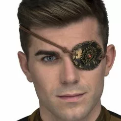 Parche De Ojo Steampunk Dorado Para Adulto