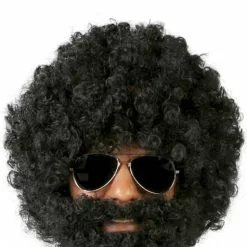 Peluca Afro Con Barba