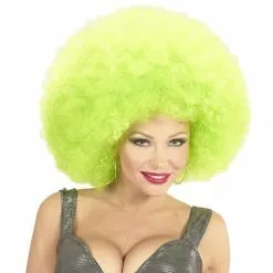 Peluca Afro Gigante Verde Deluxe En Bolsa