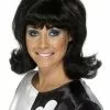 Peluca Ahuecada De Los 60 Negra -Complementos Ventas peluca ahuecada de los 60 negra
