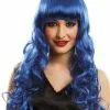 Peluca Azul Larga Para Mujer -Complementos Ventas peluca azul katy para mujer
