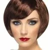 Peluca Castaña Bob Con Flequillo -Complementos Ventas peluca castana bob con flequillo