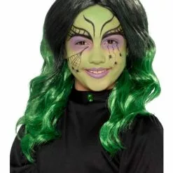 Peluca De Bruja Verde Para Niña