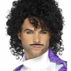 Peluca De Prince Purple Con Bigote