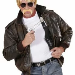 Peluca De Hutch Rubia Con Bigote Y Gafas