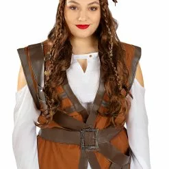 Peluca De Pirata Marrón Para Mujer -Complementos Ventas peluca de pirata marron para mujer 1 1