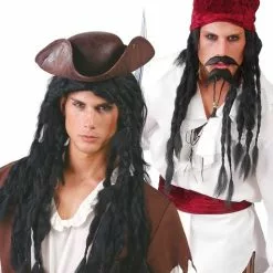 Peluca De Rastas Largas Negra