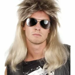 Peluca De Rock Rubia Para Hombre