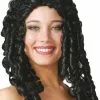 Peluca De Tirabuzones Largos Negra -Complementos Ventas peluca de tirabuzones largos negra